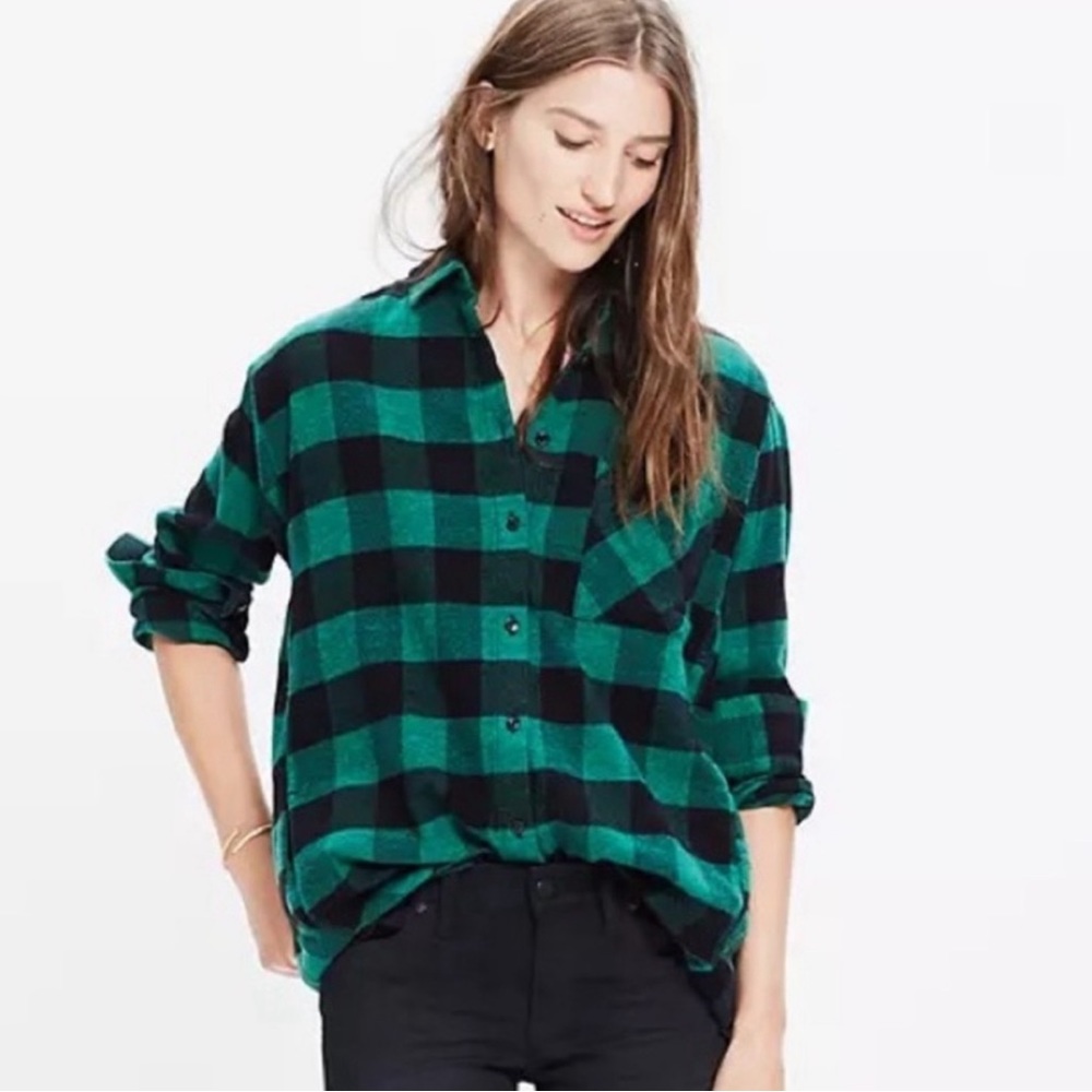 Madewell Sunday Flannel Shirt in Buffalo Plaid Size XS